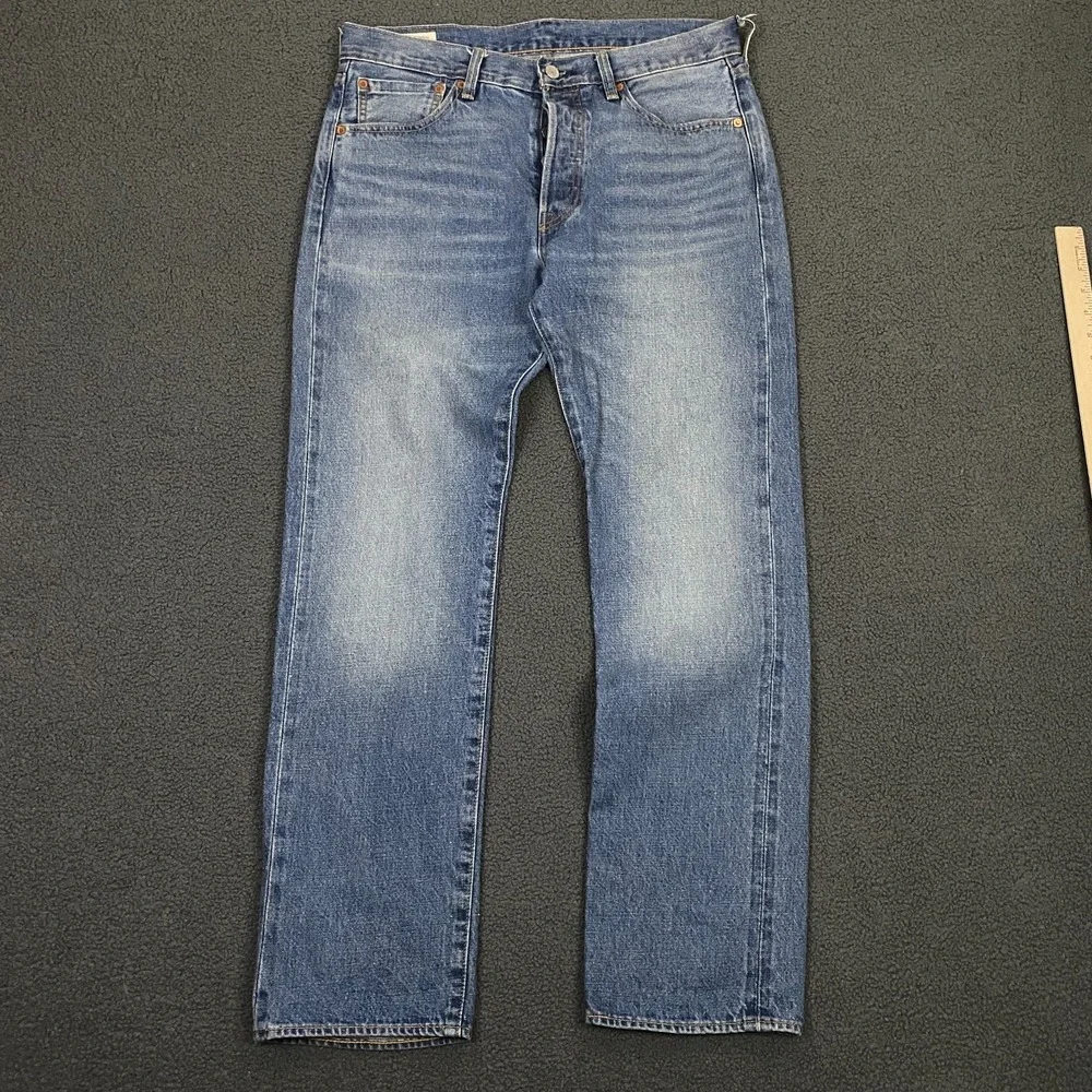 Levis 501 Original Selvedge Jeans 32x30 Blue Big E Premium Denim